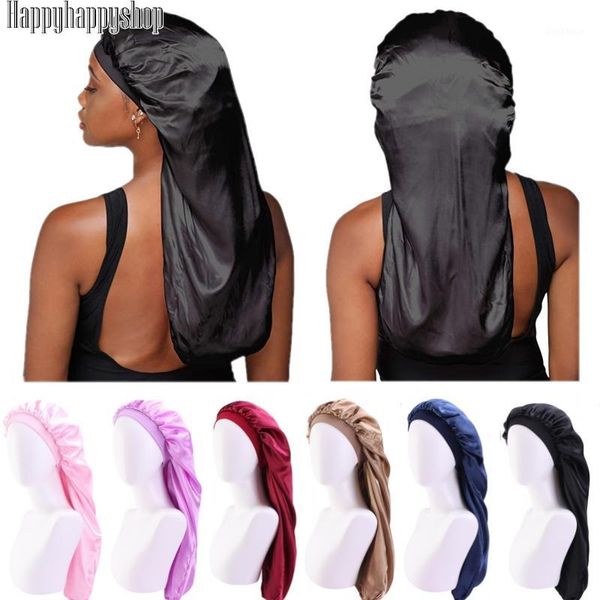 

beanies extra large double layer satin bonnet long cylindrical night sleeping cap head cover turban wrap african muslim headwear1