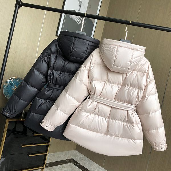 

women new duck donsjack parka white winter women's hooded fat jackets fashion exhibitor oulqr, Black