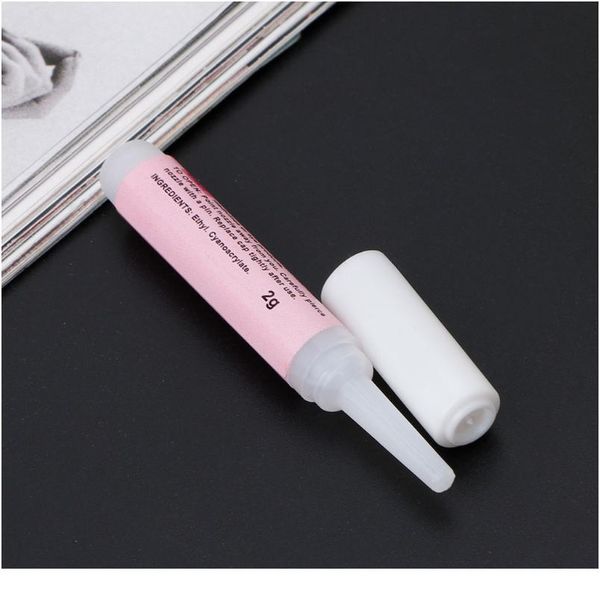 

10pcs 2g nail glue mini professional beauty nail false art decoration tips acrylic glue mini glue rhinesto jlldfm, Silver