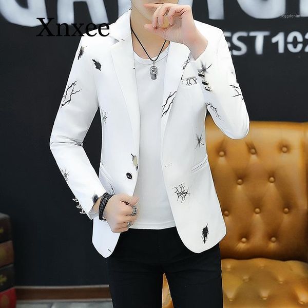 

men's suits & blazers men's jacket korean color suit blazer fashion personality casual autumn jacket1, White;black