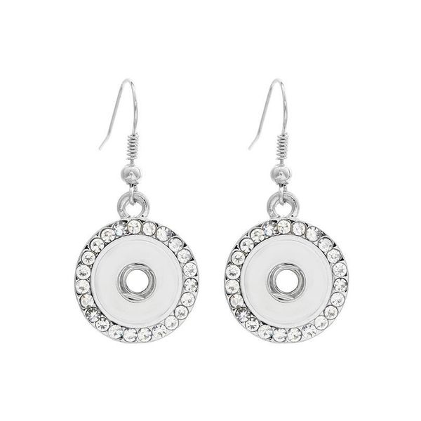 

new snap jewelry vintage crystal 12mm snap earrings fashion mini button drop earring for women diy acc bbyzty, Golden