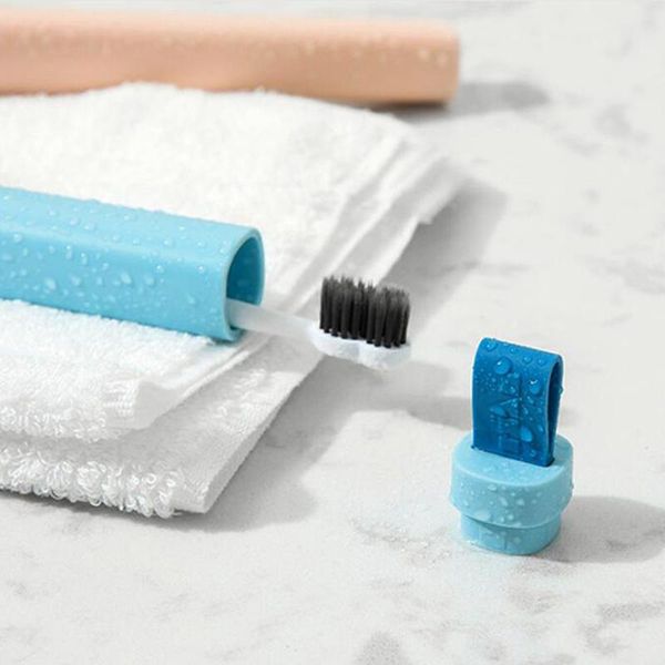 

sportsmove bath accessory set 1pc portable toothbrush cover holder outdoor travel hiking camping toothrush cap case protect storage cute box