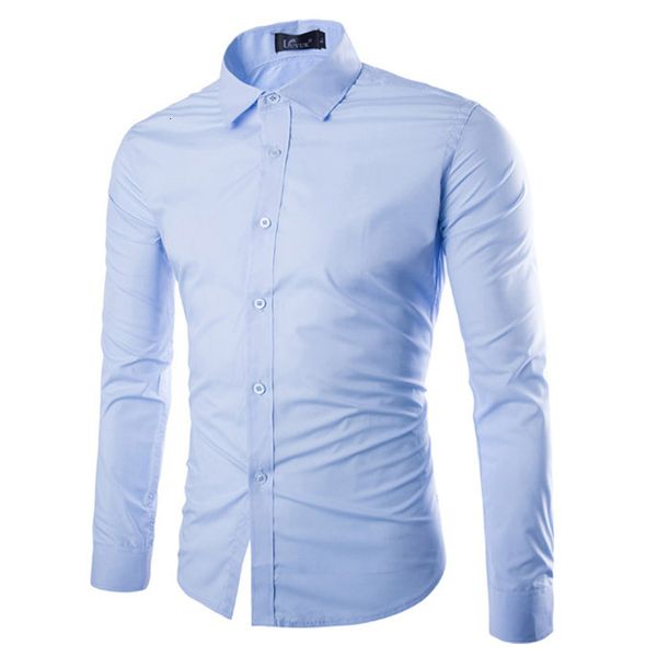 

2019 brand men male shirts men's fashion casual thin long sleeve business formal shirt camisa social masculina, White;black