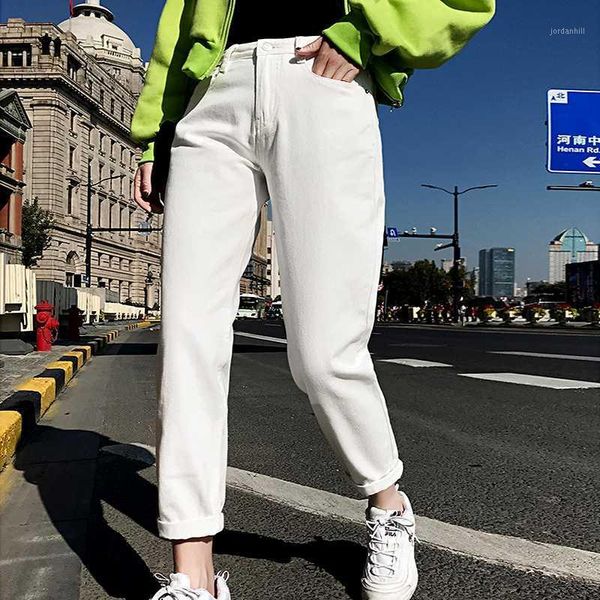 

cotton high waist straight jeans pant for women 2020 fashion plus size casual female denim jeans buttons zipper women1, Blue