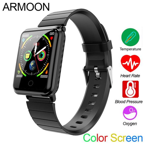 

смарт часы v6 термометр браслет измерения температуры часы мужчины женщины частота сердечных сокращений фитнес tracker часы спорт smartwatch