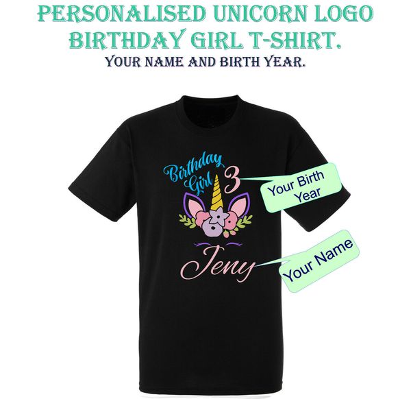 

personalised unicorn birthday t shirt your name birth year kids sport hooded sweatshirt hoodie
