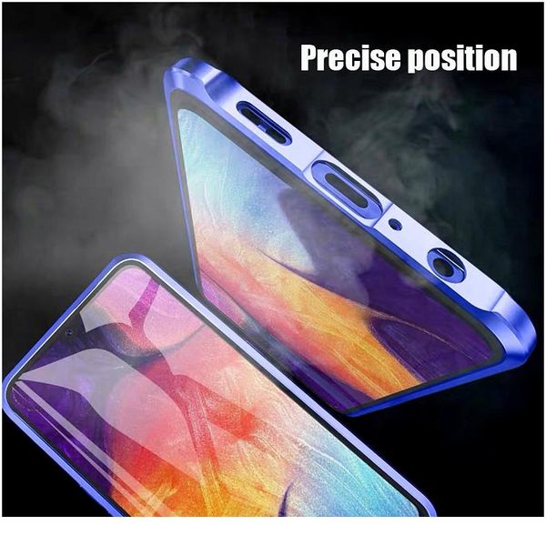 

360 fully protection magnetic double-sided glass case for samsung s9 s8 s10 s20 fe m51 m21 note 10 plu sqcruy