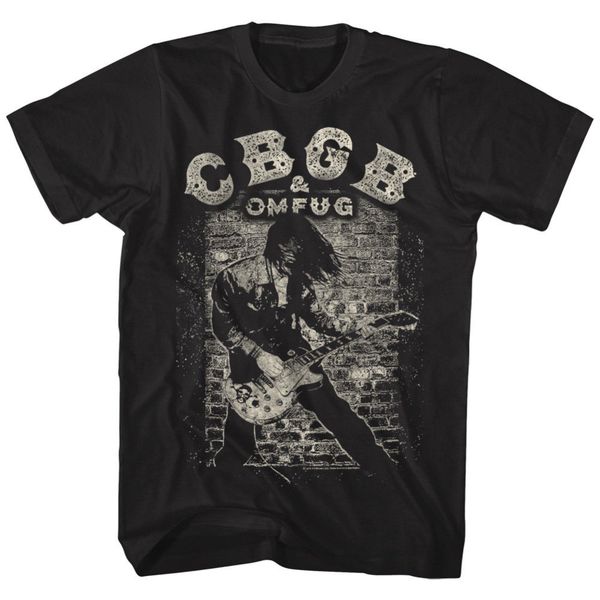 

sport brand new 2019 summer mens short official cbgb omfug rock guitar brick wall men's t-shirt cute t shirts