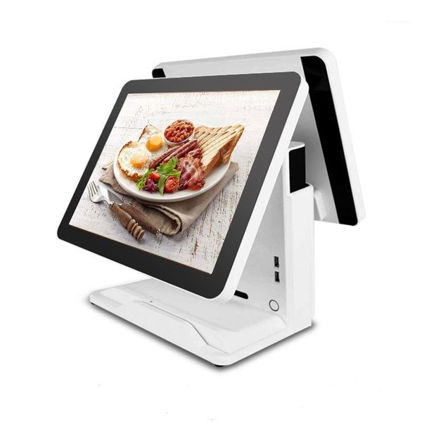 

monitors dual 15 inch screen point of sale capacitive touch epos systems commercial terminal for retail1