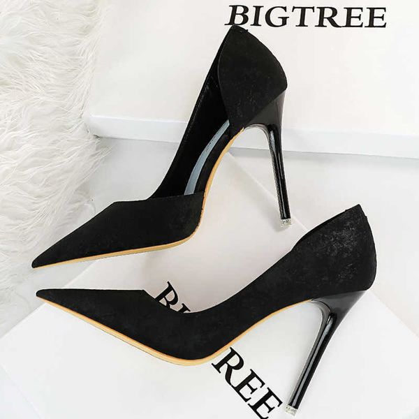 

classic luxury designer shoes 2022 new woman pumps pointed toe high heels party fashion office stiletto .5 cm paris wholesale, Black