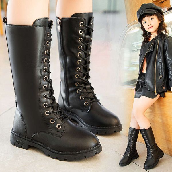 

winter autumn girls' 2020 new martin bobbin plush boots children' cotton sho children, Black;grey