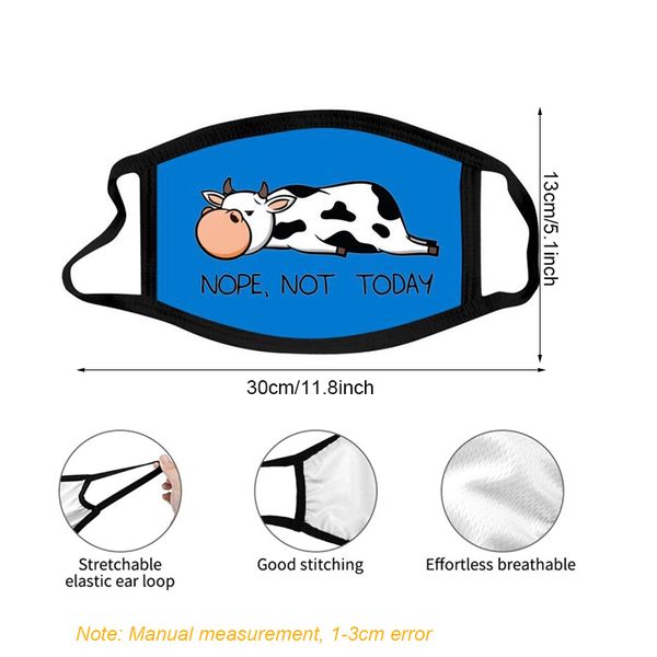 

factory502afull printed protection cotton cow fashionable 2-ply washable cloth face reusable and adjustable