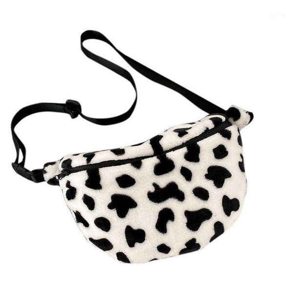 

waist bags leopard cow print chest bag heuptasje fluffy for girls fanny pack borsello uomo tracolla bolso monedero crossbody1