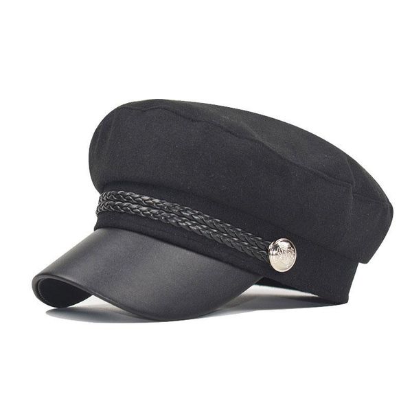 

berets 2021 autumn octagonal hats for women fat baseball cap ladies solid caps casual hat gorra militar, Blue;gray