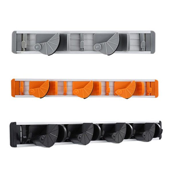 

punching space magic wall aluminum mop storage rack balcony hanging mount card holder clip dc156