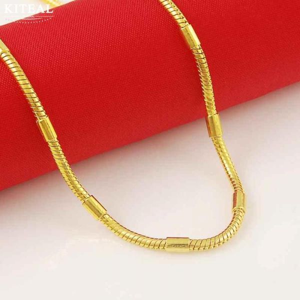 

men's fashion jewelry 24k gold gp color necklaces 3mm 18inchs men necklace chain tattoo choker, Silver