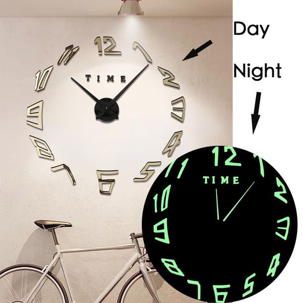 

saat clock wall clock reloj horloge reloj de pared duvar saati relogio de parede luminous klok modern design wall watch 3d lar bbylnu