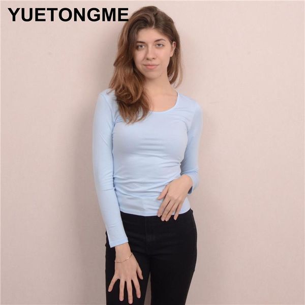 

women's o neck full sleeves solid color cotton t-shirt bt029a, White