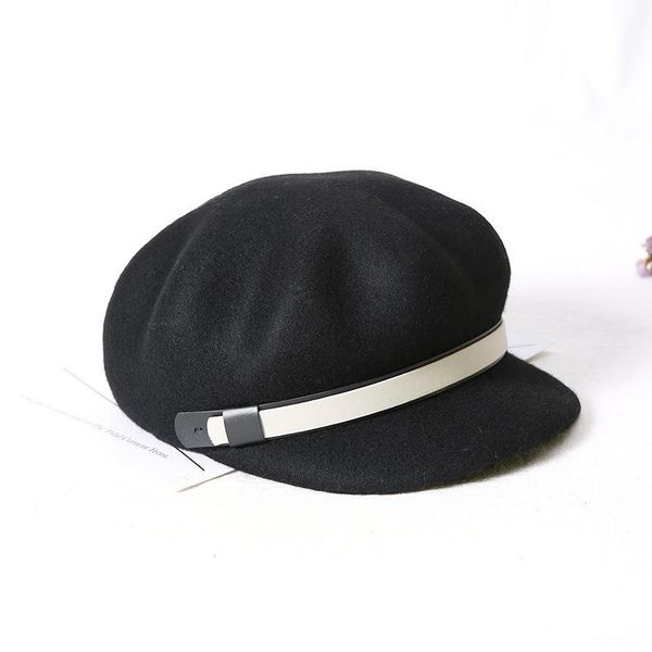 

berets 100% australian wool russian women cap flat army navy caps fashion black color visors student spaper, Blue;gray