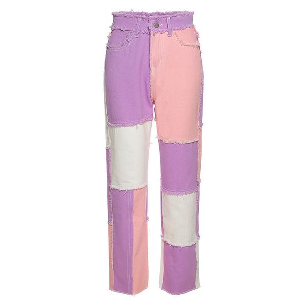 

new alternativa 2021 designer de luxo plaided jeans para outono inverno mulher street wear rys9 f4uu, Blue