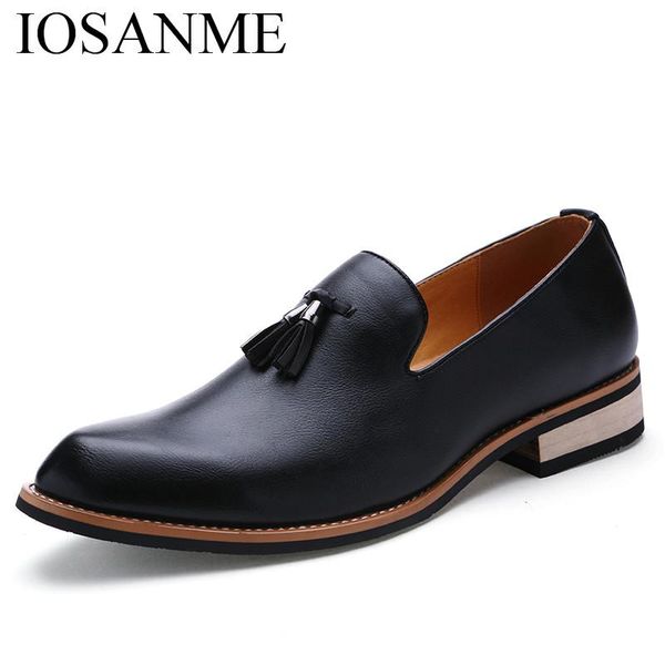 

tassel men formal leather shoes italian elegant dress male footwear mens suit wedding shoes buisness work oxford for men, Black