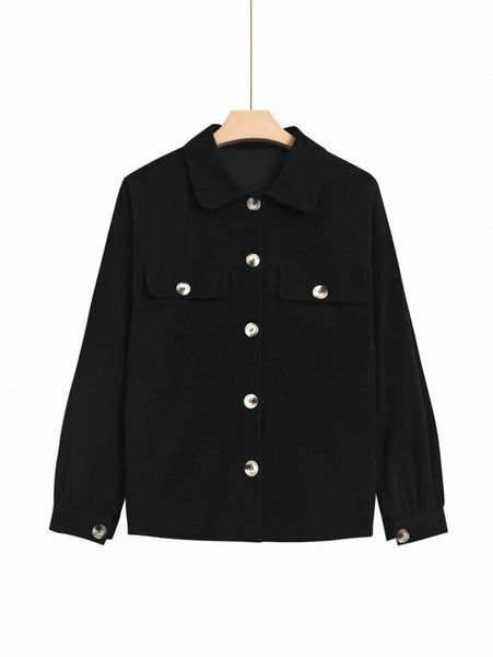 

plus flap detail jacket e4kq#, Black