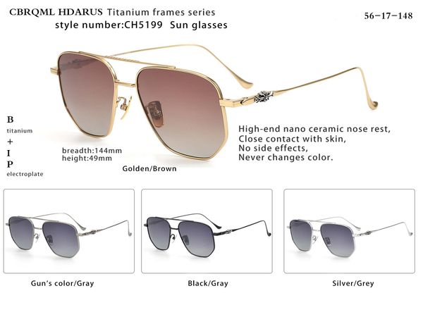 

fashion sunglasses beautiful sunglasses ch5199 titanium ultraviolet-proof multiple colors optional close to the skin no side effects, White;black