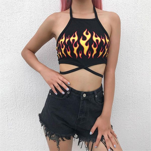

new women striped crop bustier tube crop tank fire vest blouse charm strappy halter string strapp, White