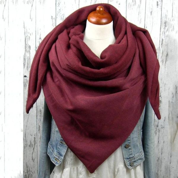 

new winter scarves women solid colors button warm scarf wraps fashion retro female multi-purpose shawl scarf foulard femme, Blue;gray