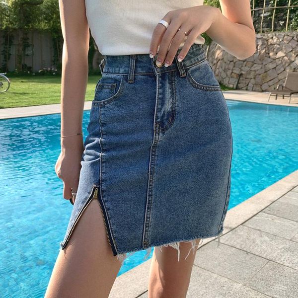 

bethquenoy demin skirt women 2021 faldas mujer saias mulher black mini skirts casual clothes jupe femme plisada spodnica damska