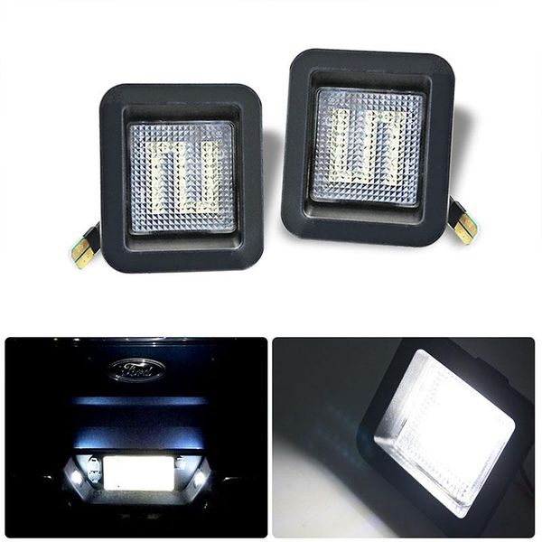 

2pcs 18led bulb license plate lights truck trailer rear tail lights for f150 f150 raptor 2020-up auto accessories