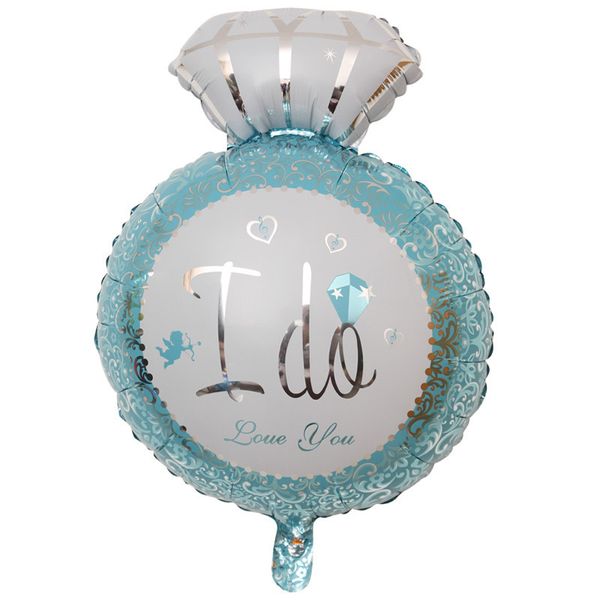

18 inches aluminum film balloon i d0 diamond ring fashion balloons wedding decorate with different color creative 1 5yb j1