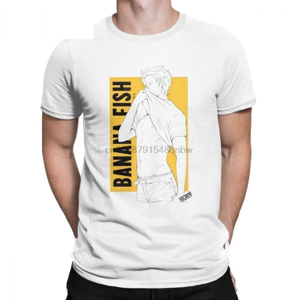 

banana fish футболка аниме японская криминал ash эйдзи comic mans тенниска вскользь очищенная коротким рукавом топы спортивные толстовки с к