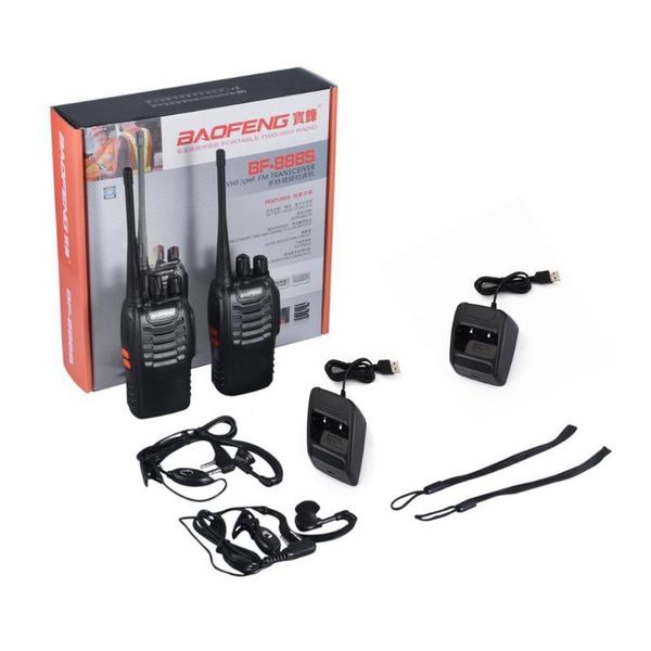 

walkie talkie 2pcs/lot baofeng bf-888s portable transceiver comunicador uhf two way radio 888s 400-470mhz 16ch 16 acehe