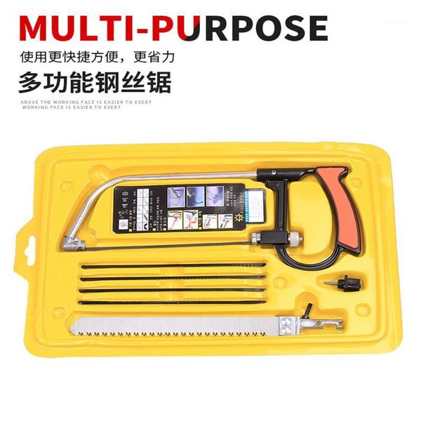 

8 in 1 magic saw multi purpose hand diy steel saw metal wood glass kit 6 blades woodworking metalworking model hobby tool1