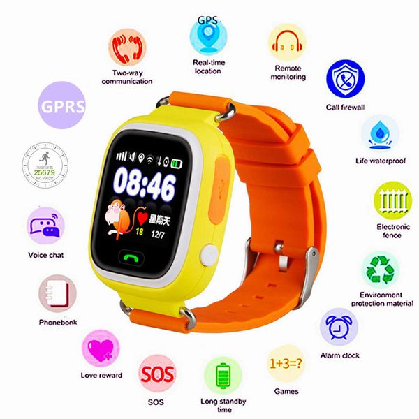 

smart children's watch with gps, gel bracelet for answering phone, multi touch, touch screen, nu