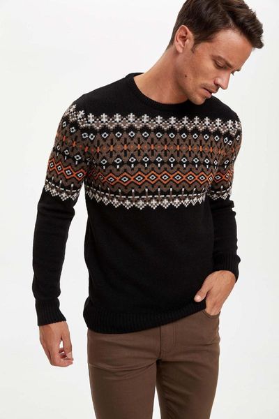 

men's sweaters defacto man pullover, White;black