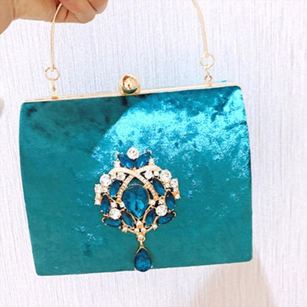 

women velvet small square bags ladies wild diamonds portable messenger bag temperament ladies bag mujer may29