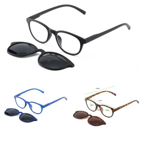 

новый мужской reading glasses presbyopia поляризованные магнитный клип на солнцезащитные очки читатели 7
