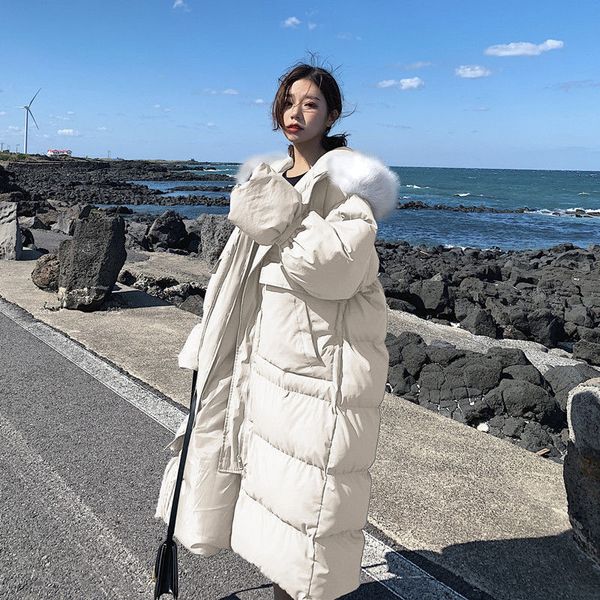 

2021 new long jacket on the knee of fashion women woman winter coats and plus size cardigan bread oke7, Black