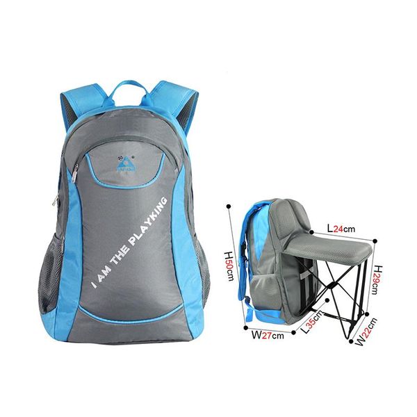 

play-king 47l outdoor fishing chair portable folding stool backpack travel climbing outdoor user chair backpack