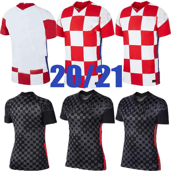 

20 21 croat soccer tiaes jerseys modric mandzukic perisic kovacic rakitic brozovic srna 2020 2021 football shirt kalinic suker n. kovac, Black
