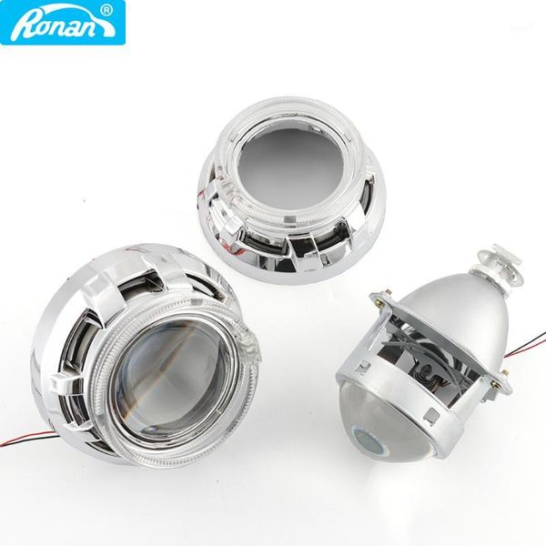 

other lighting system ronan 3.0 inch metal bi xenon projector lens with led angel eyes shrouds for socket h1 h4 h7 car styling diy retrofit1