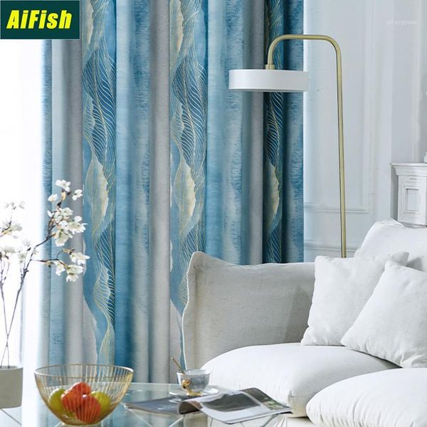 

nordic minimalist gradient stripe curtains bedroom living room shading insulation curtains balcony bay windows rideau tm072-41