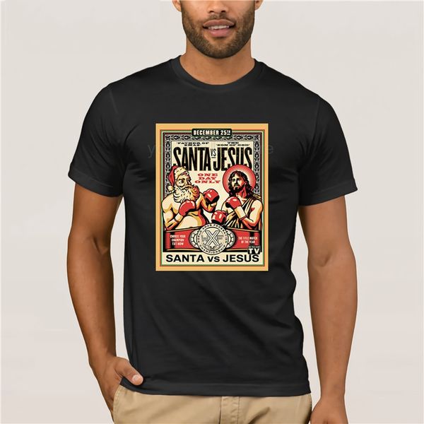 

2019 summer fashion 100% cotton men funny jesus vs santa one day only hoodie designers t shirts sweatshirt