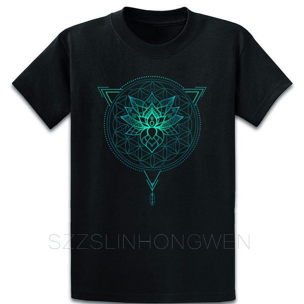 

цветок лотоса из жизни mandala в геометрической t shirt печать графики охладить natural spring tee shirt юмор рубашки спорт толстовка с капю