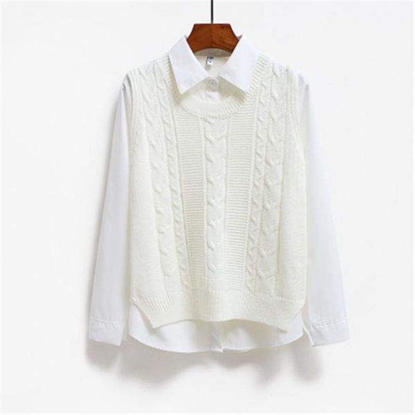 

korean fashion new arrival autumn sleeveless knitted vest women v-neck pullover women knitted sweater solid casual female vest1, Black;white