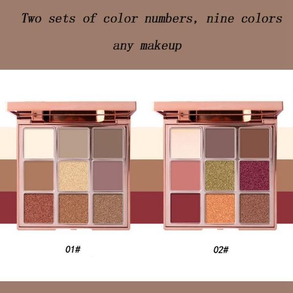 

9-color recommend long-lasting brighten shimmer matte eye shadow eyeshadow palette