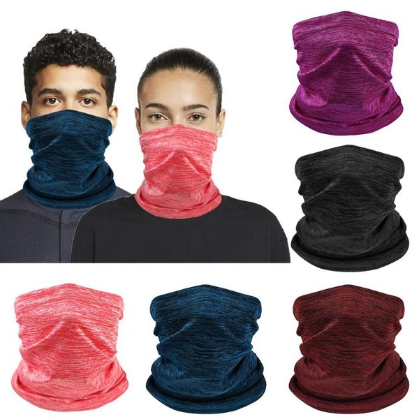 

winter warm elastic head face neck gaiter tube bandana scarf men women outdoor cycling windproof bandana with invisible pocket, Black
