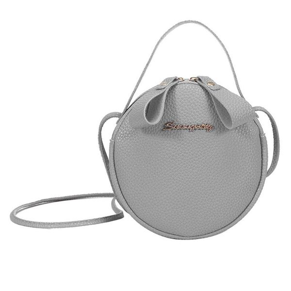 

fashion women round faux leather zipper mini crossbody tote pouch shoulder bag